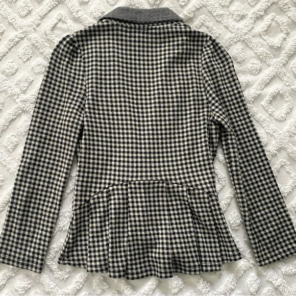 KIMCHI BLUE Black & Cream Gingham Blazer - Picture 7 of 11